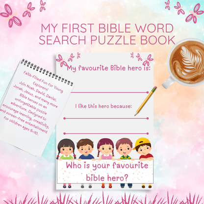 My First Bible Word Search Puzzle Book For Kids Ages 5 to 10