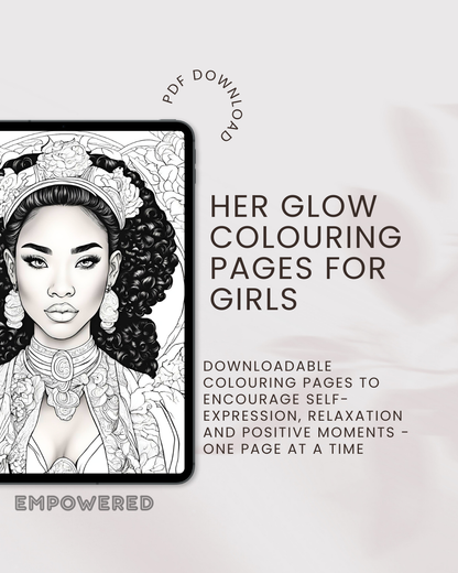 Her Glow Colouring Book for Black Teen Girls: A Celebration of Black Teen Girls in Colour