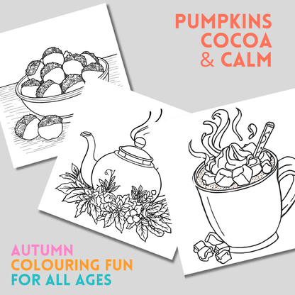 Cozy Autumn Moments Colouring Book for All Ages