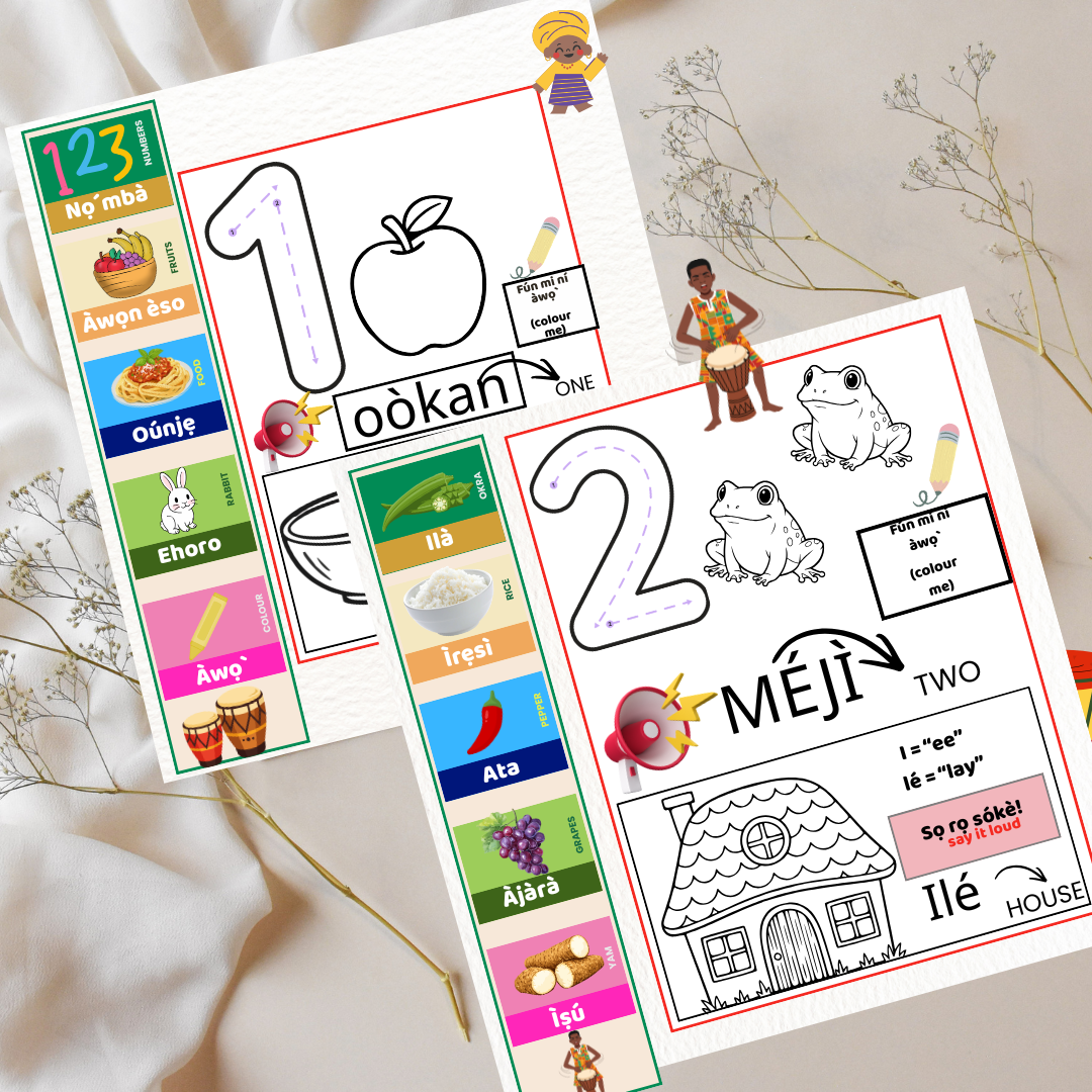 KÁ KỌ́ YORÙBÁ PẸ̀LÚ MI! | LET'S LEARN YORUBA WITH ME | FOR KIDS AGES 3 TO 5 | QR Code for sound and pronunciation included