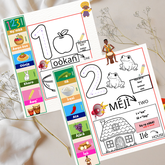 KÁ KỌ́ YORÙBÁ PẸ̀LÚ MI! | LET'S LEARN YORUBA WITH ME | FOR KIDS AGES 3 TO 5 | QR Code for sound and pronunciation included