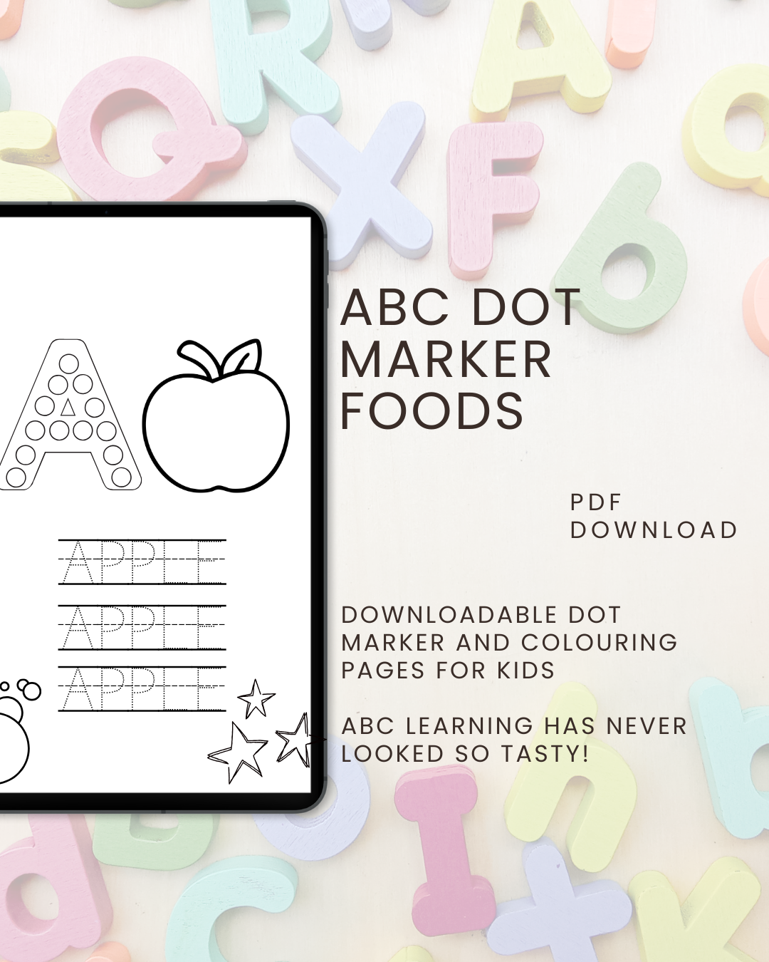 ABC Dot Marker Foods: Connect, Colour & Trace For Kids Ages 2 to 5