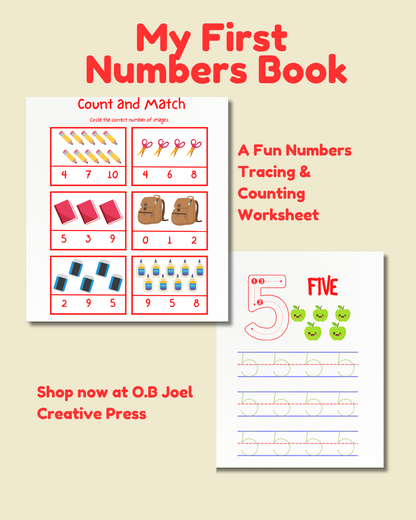 My First Numbers Tracing Book: A Fun Number Tracing; Counting Workbook for Kids Ages 3–5