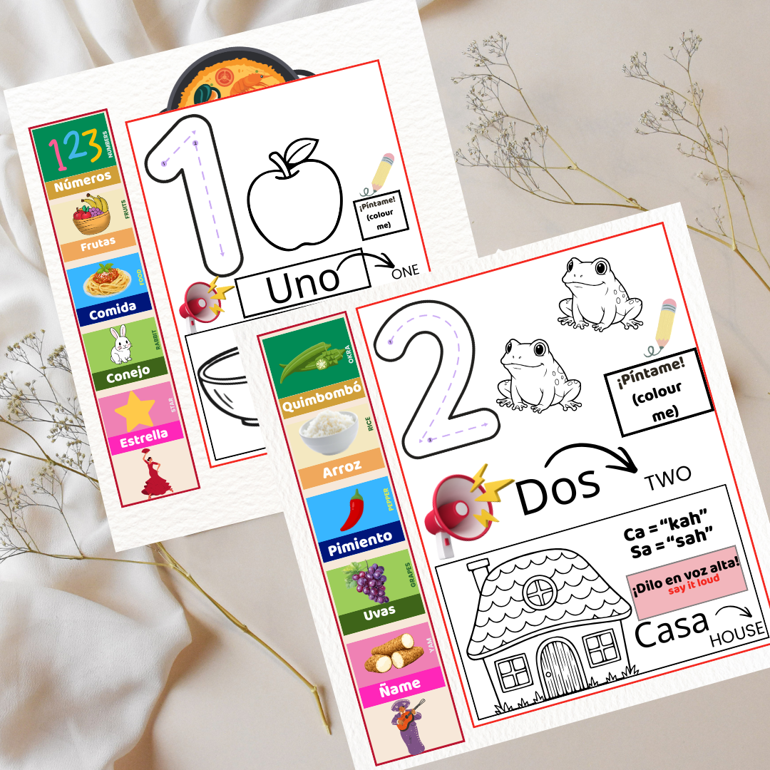 ¡Ven a aprender español conmigo! | Come Learn Spanish with Me | Simple pronunciations included | For Kids Ages 3 to 5
