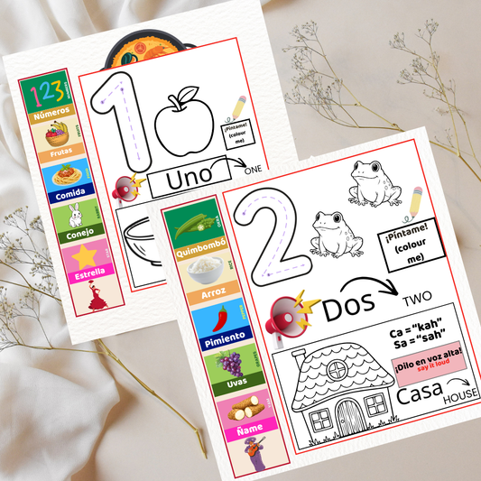 ¡Ven a aprender español conmigo! | Come Learn Spanish with Me | Simple pronunciations included | For Kids Ages 3 to 5