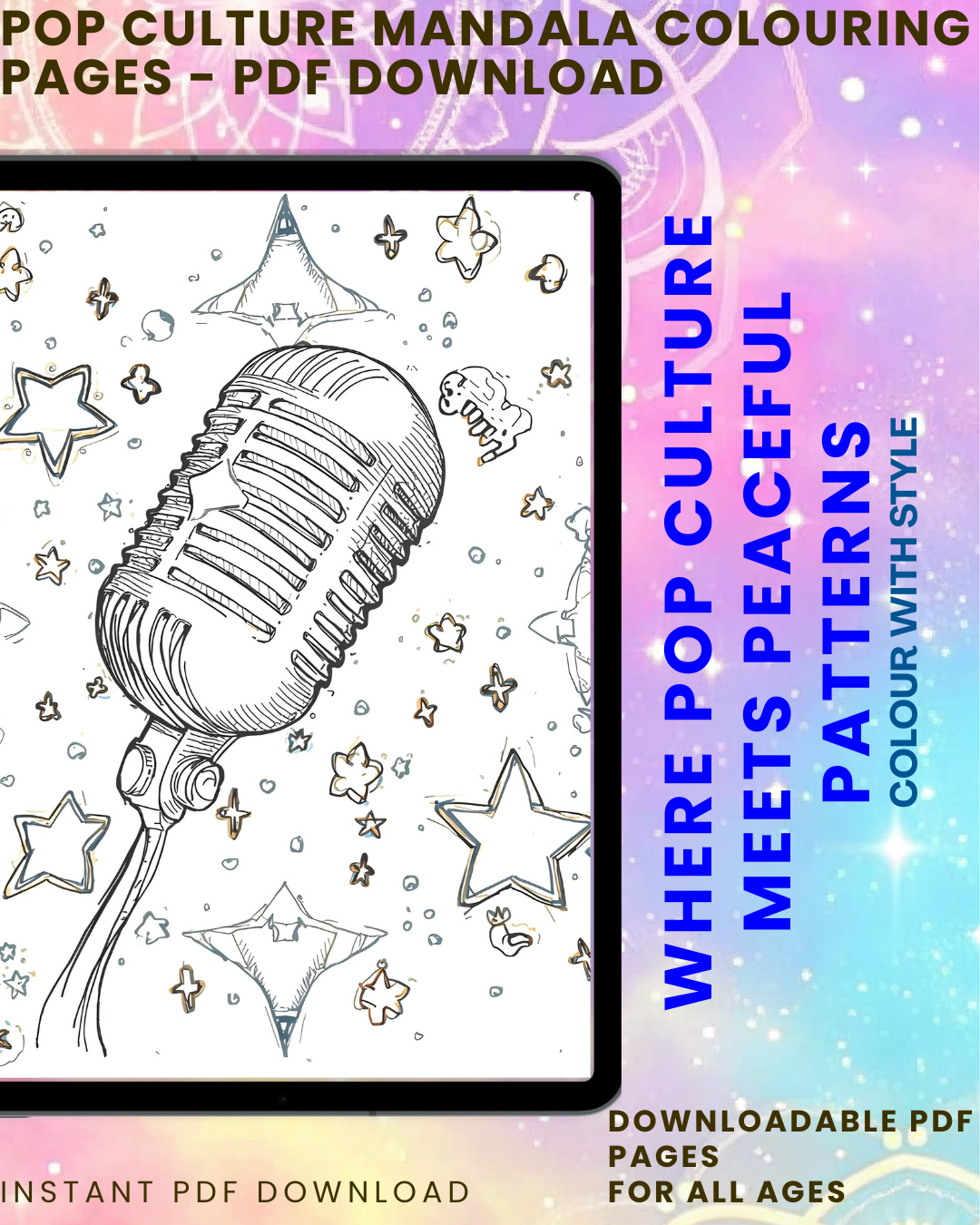 Pop Culture Mandala Colouring Book