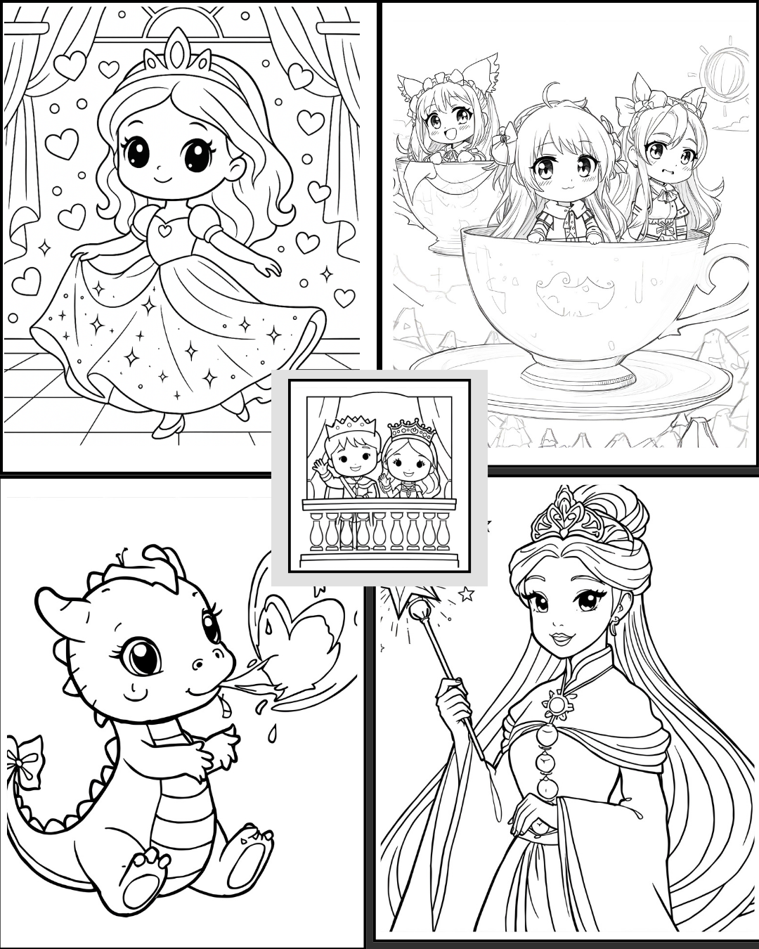 Magical Chibi Kingdom: A Kawaii Colouring Adventure