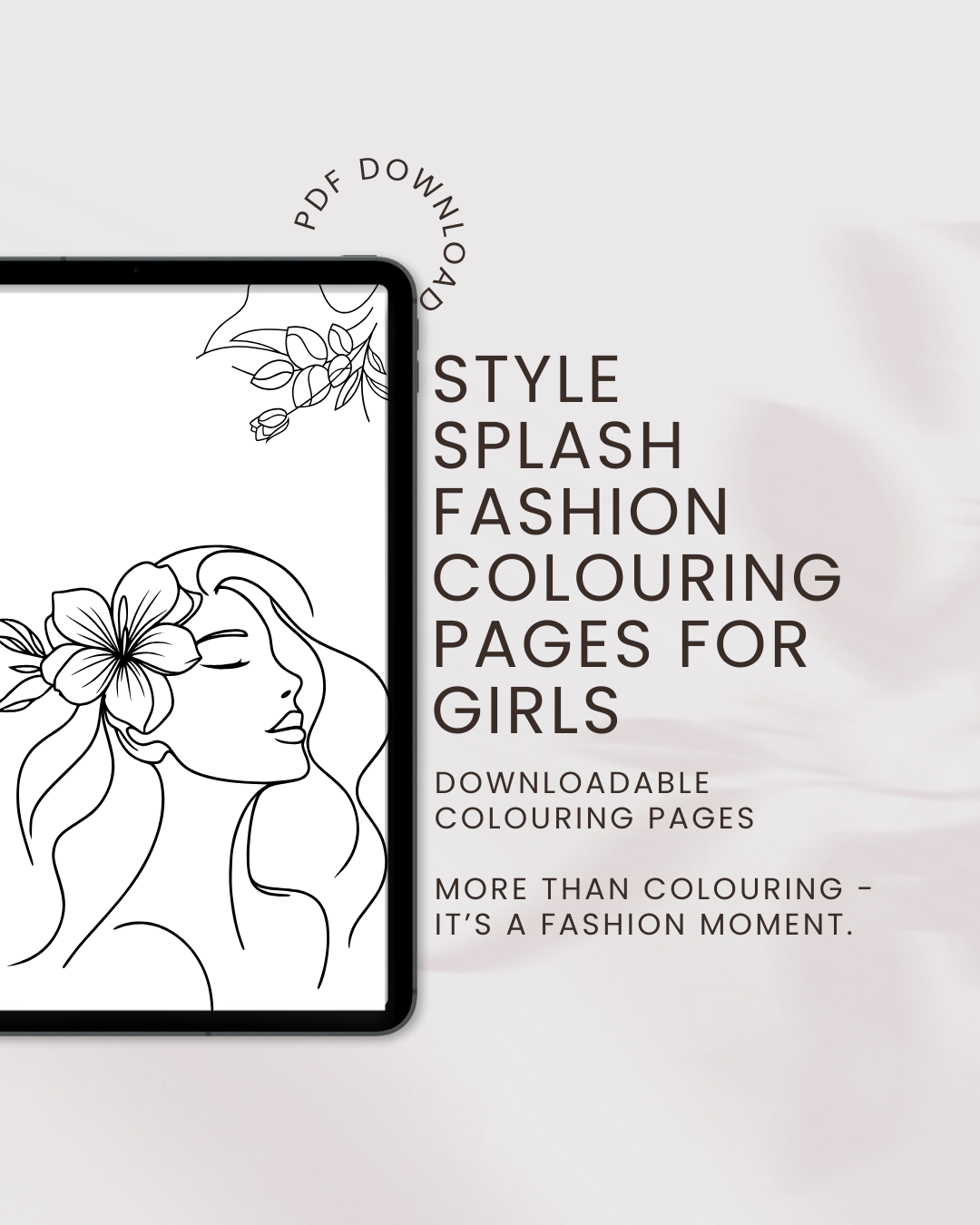 Style Splash Fashion Colouring Book For Girls
