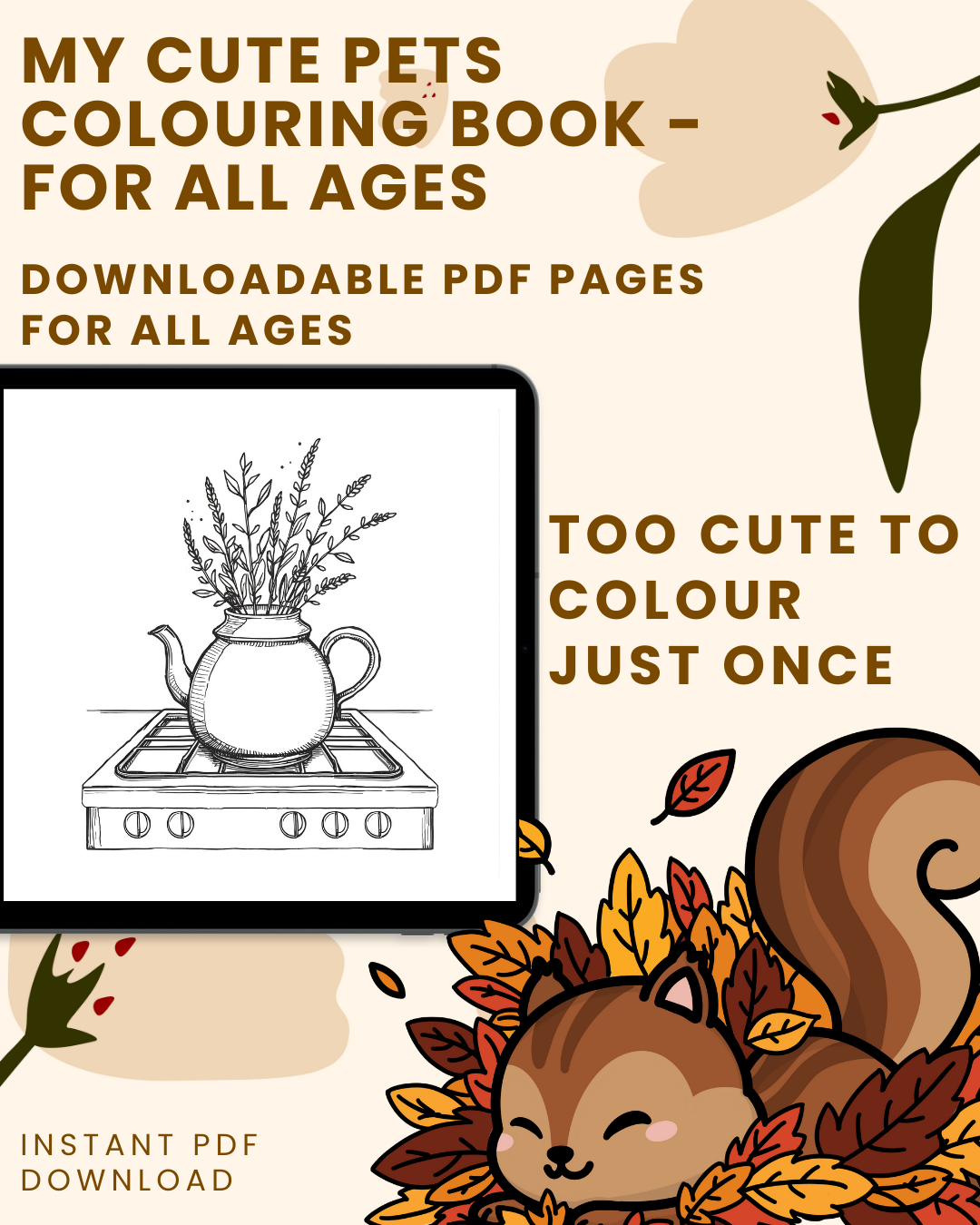 Cozy Autumn Moments Colouring Book for All Ages