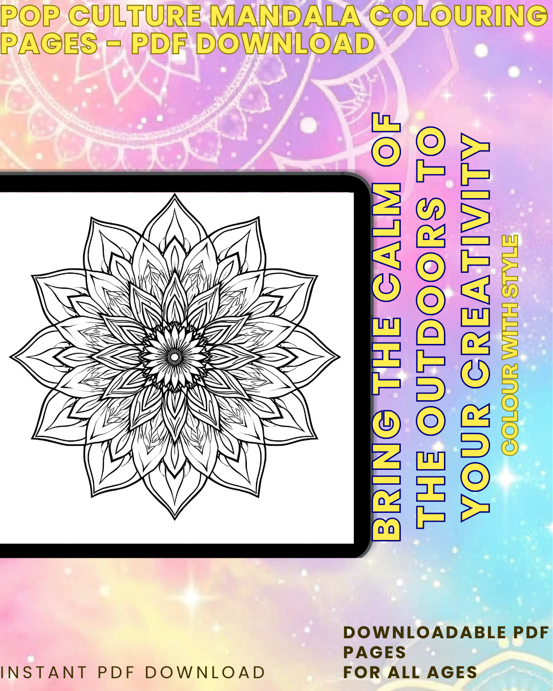 Nature Mandala Colouring Book
