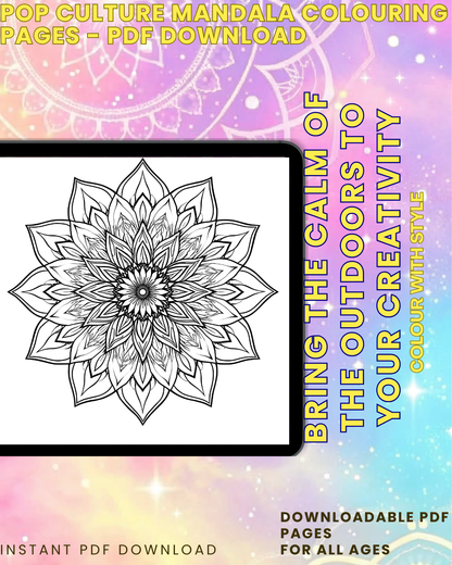 Nature Mandala Colouring Book