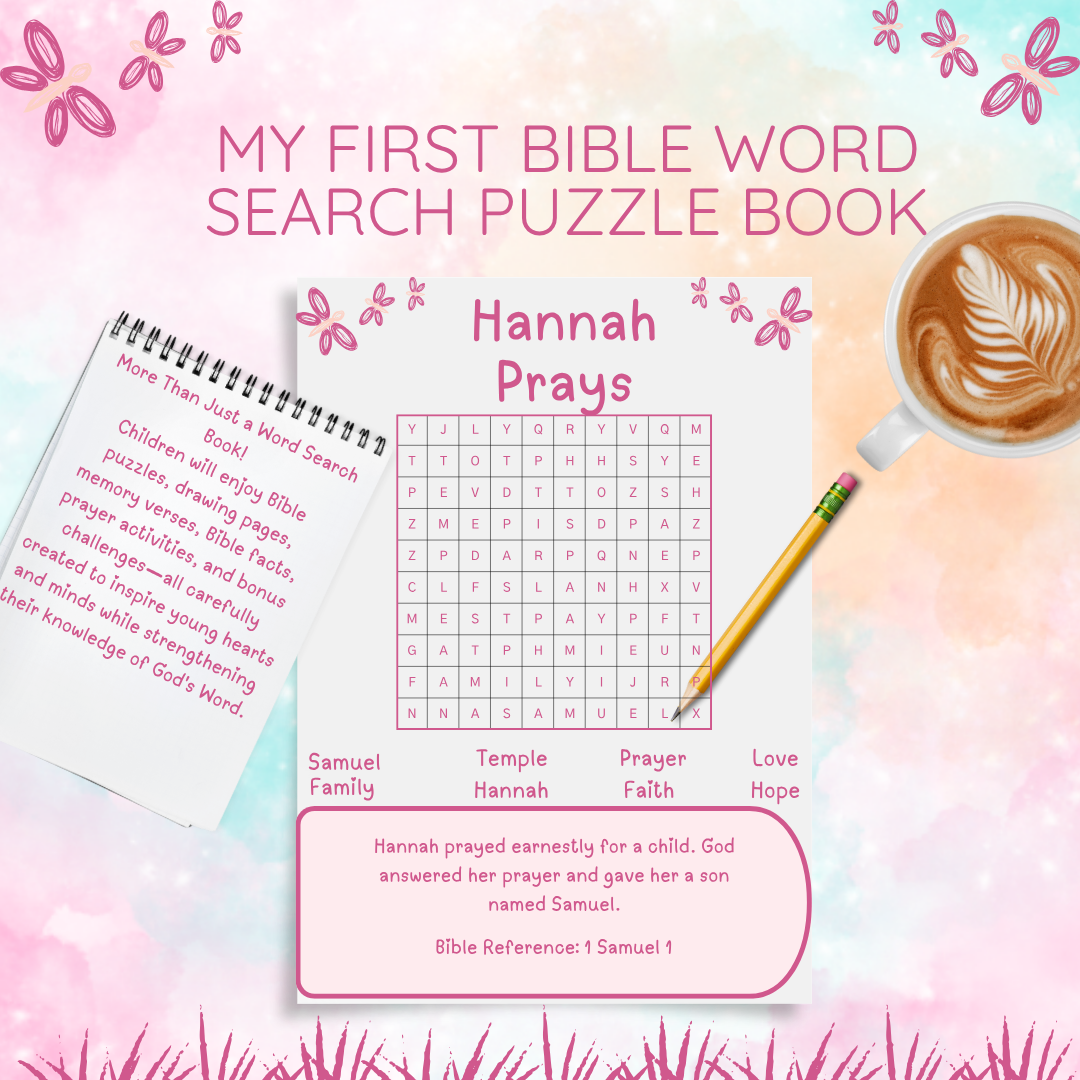 My First Bible Word Search Puzzle Book For Kids Ages 5 to 10