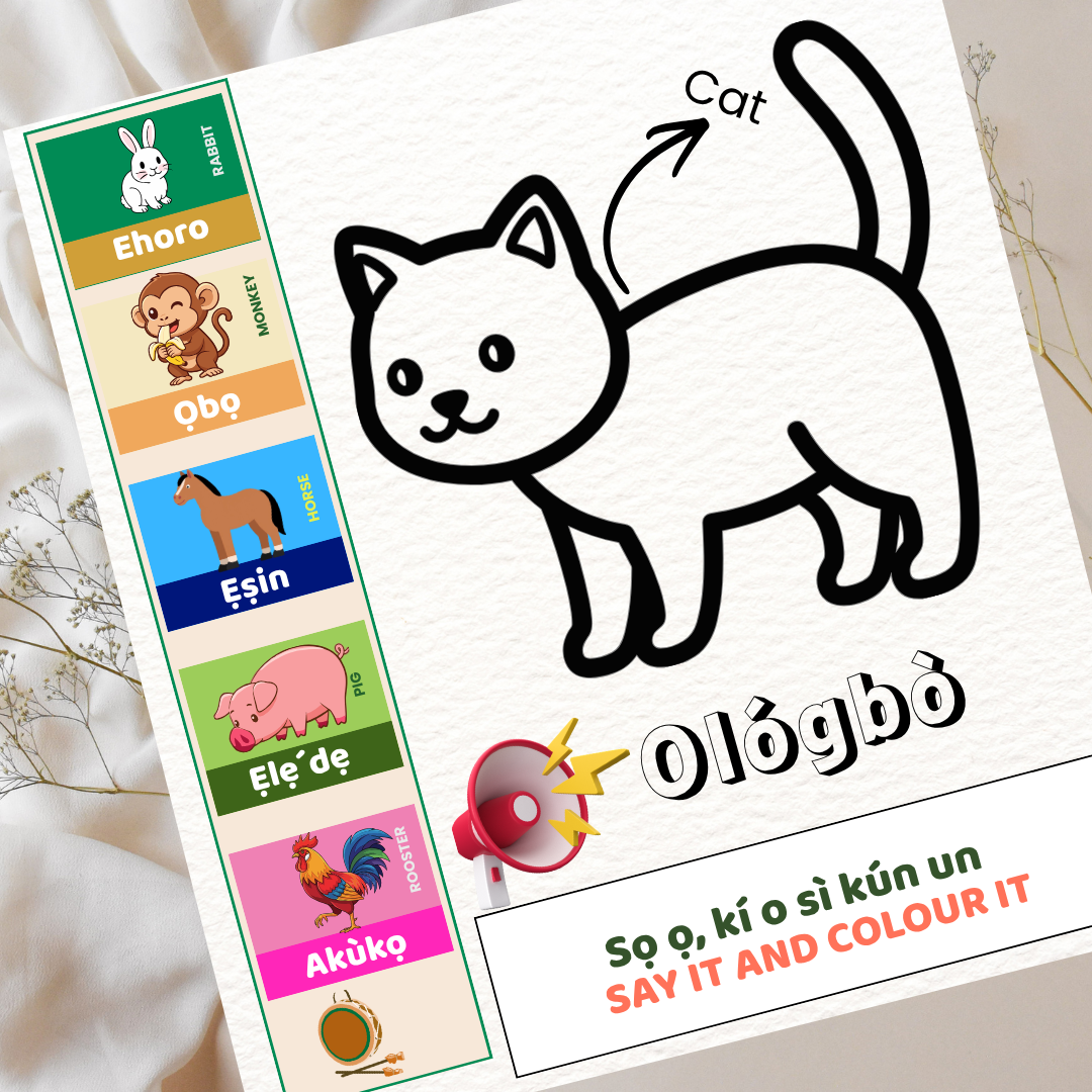 KÁ KỌ́ YORÙBÁ PẸ̀LÚ MI! | LET'S LEARN YORUBA WITH ME | FOR KIDS AGES 3 TO 5 | QR Code for sound and pronunciation included