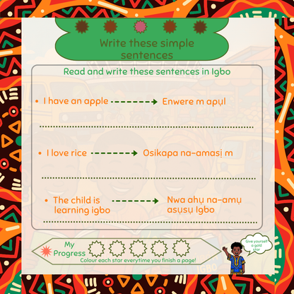 Mụta Asụsụ Igbo Mụ Na M - Akwụkwọ Mmega for Kids Ages 5 to 7