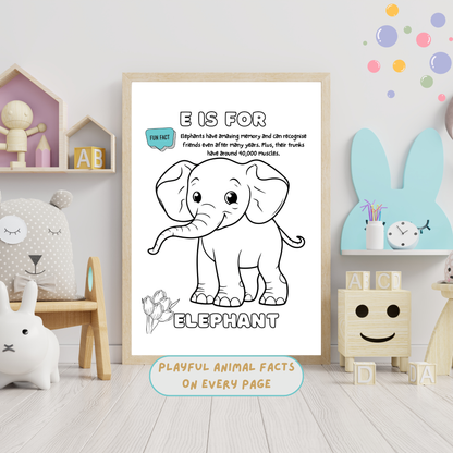 Awesome Animals ABC Colouring Book for Kids