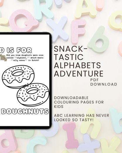 Snack-tastic Alphabets Adventure Colouring Book