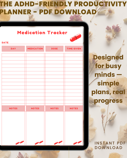 The ADHD-Friendly Productivity Planner
