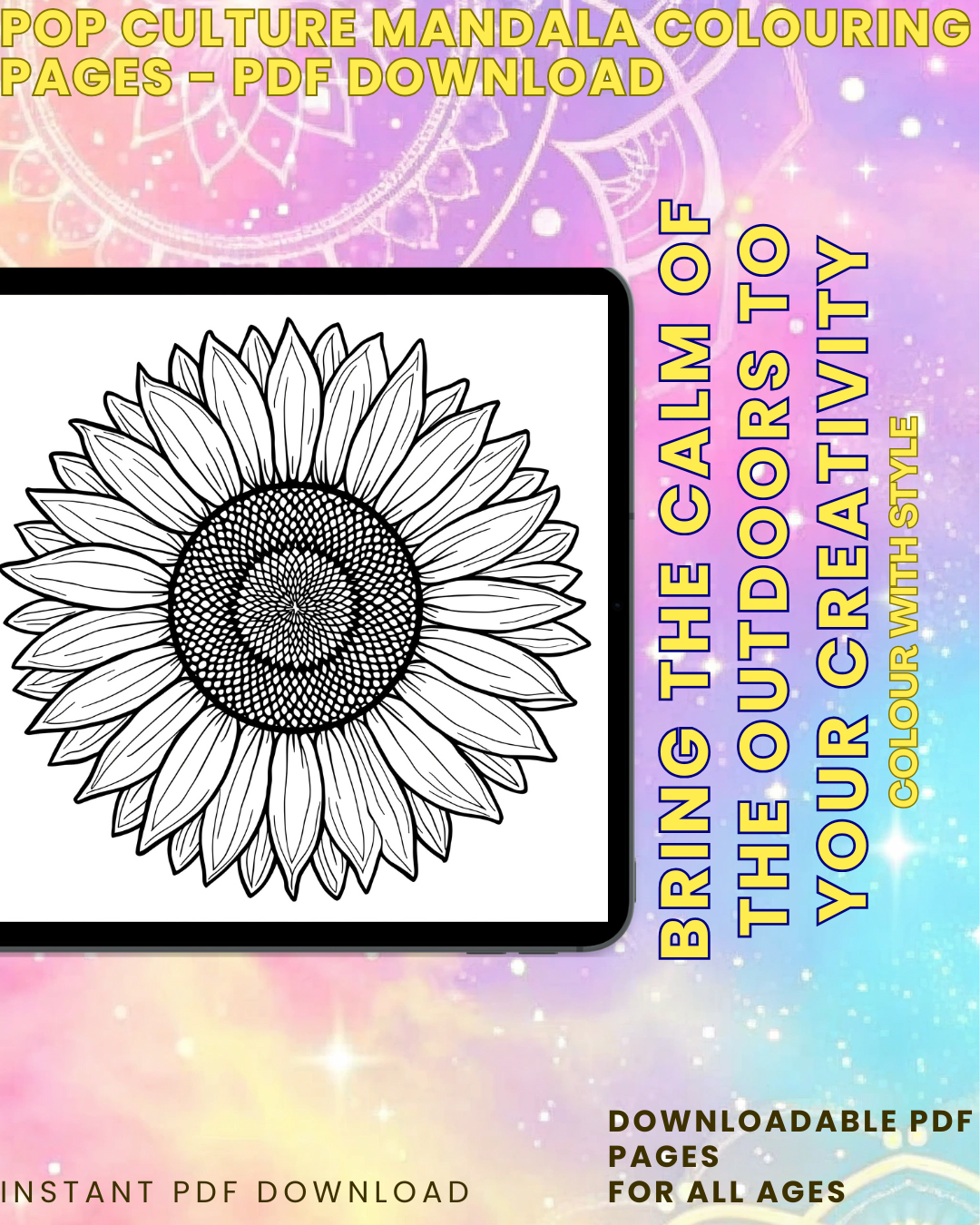 Nature Mandala Colouring Book
