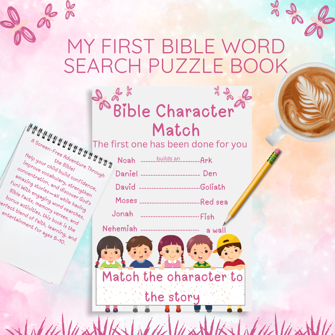 My First Bible Word Search Puzzle Book For Kids Ages 5 to 10