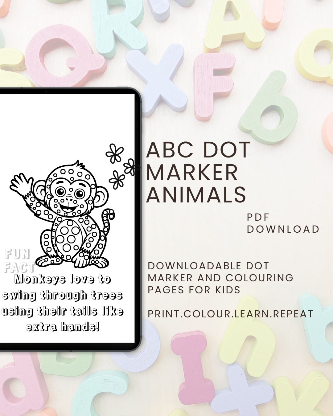 The ABC Dot Marker Animals Activity Book: Connect, Colour & Trace For Kids Ages 2 to 5