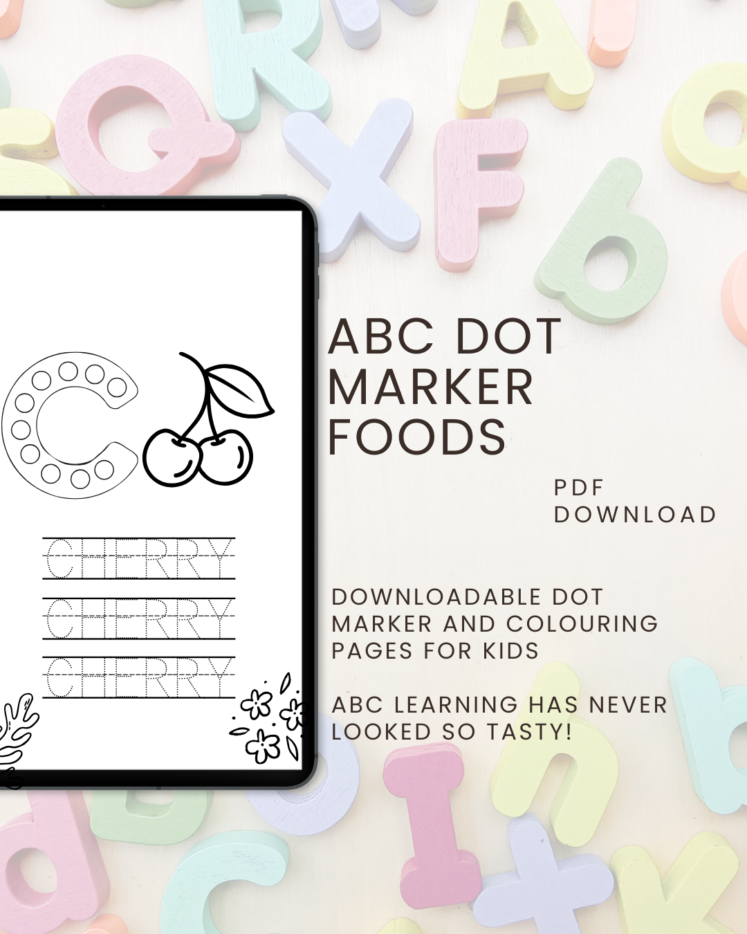 ABC Dot Marker Foods: Connect, Colour & Trace For Kids Ages 2 to 5
