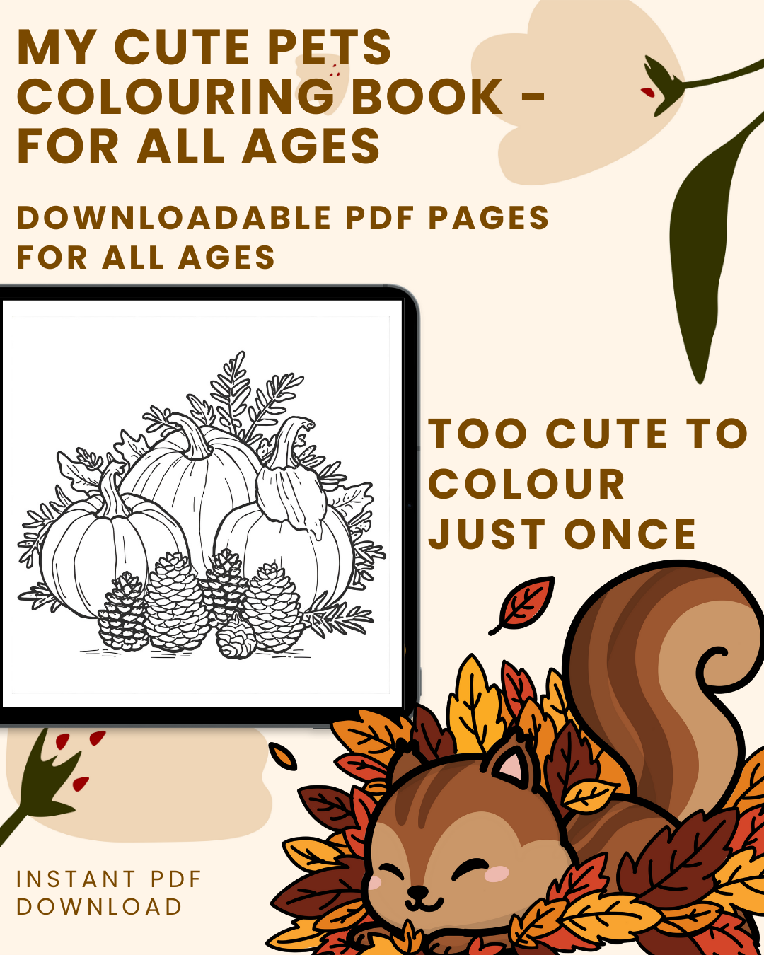 Cozy Autumn Moments Colouring Book for All Ages