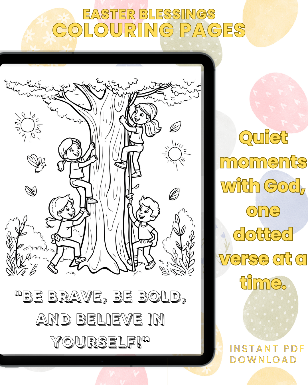 Easter Blessings: A Bible Verse Dotted Colouring Book