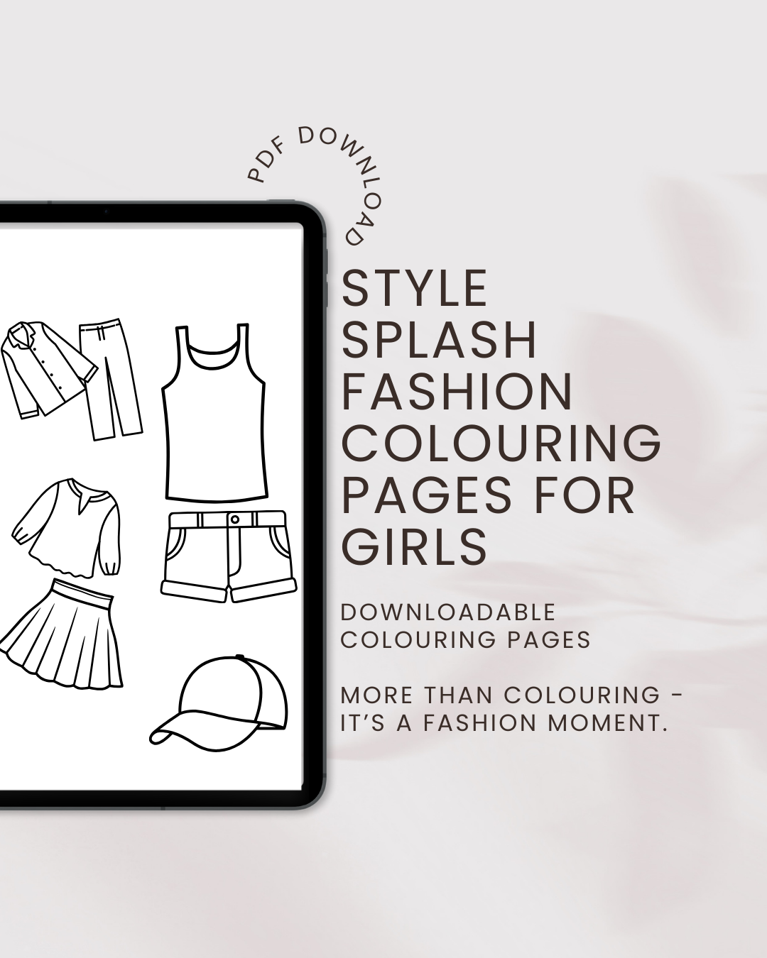 Style Splash Fashion Colouring Book For Girls