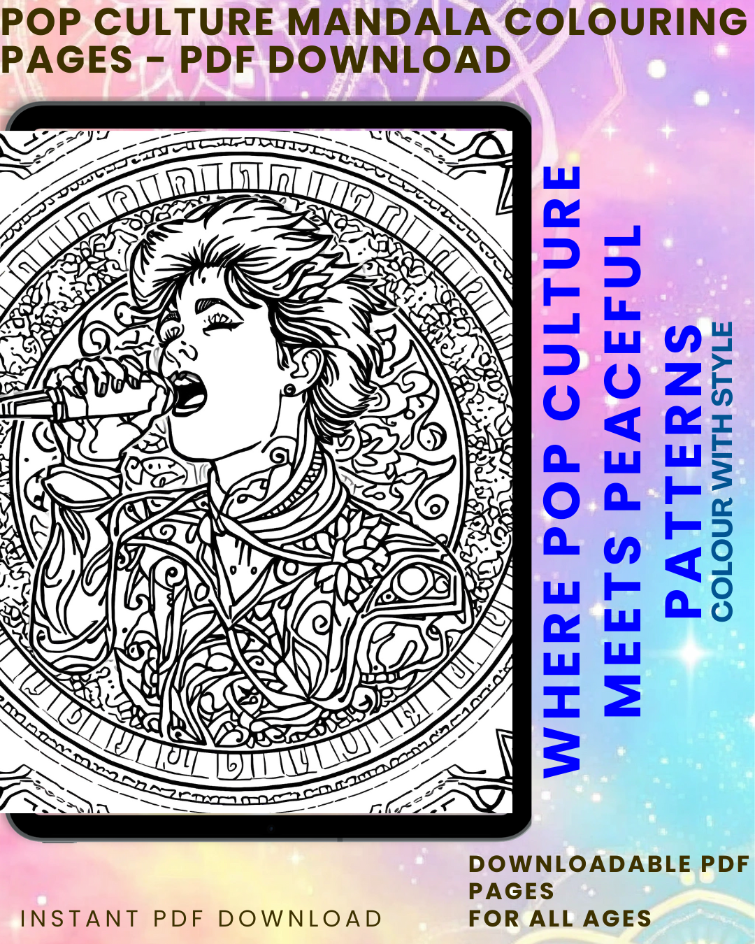 Pop Culture Mandala Colouring Book