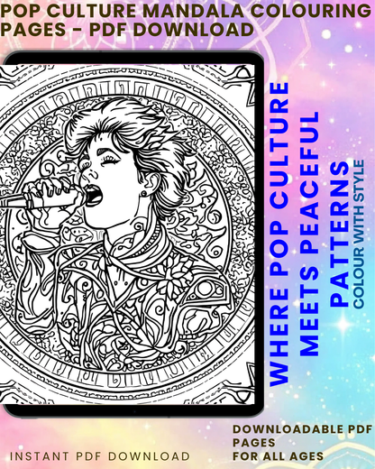 Pop Culture Mandala Colouring Book