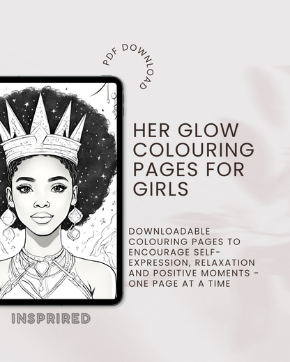 Her Glow Colouring Book for Black Teen Girls: A Celebration of Black Teen Girls in Colour