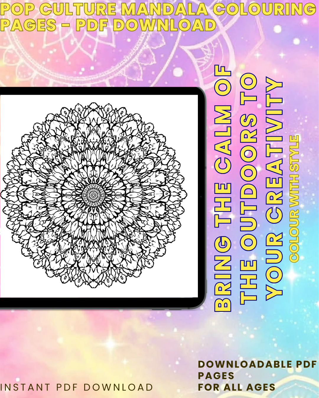 Nature Mandala Colouring Book