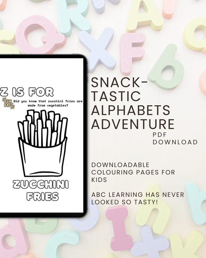 Snack-tastic Alphabets Adventure Colouring Book