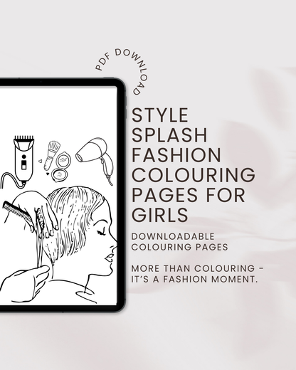 Style Splash Fashion Colouring Book For Girls