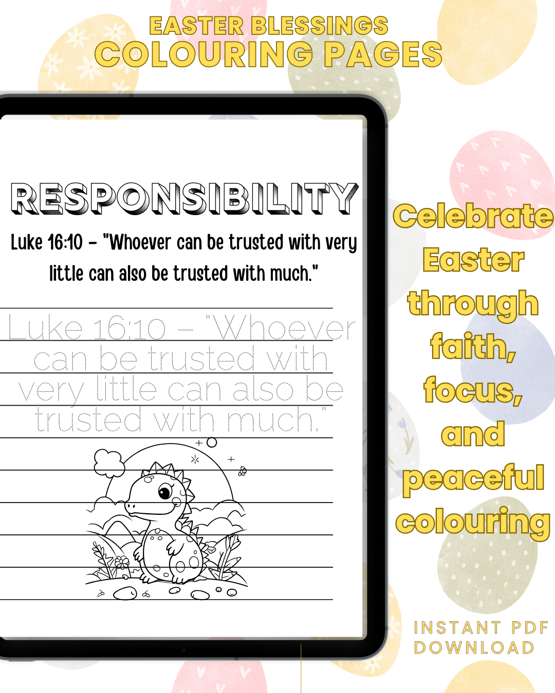 Easter Blessings: A Bible Verse Dotted Colouring Book