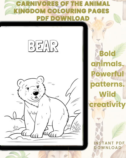 Carnivores In The Animal Kingdom Colouring Book