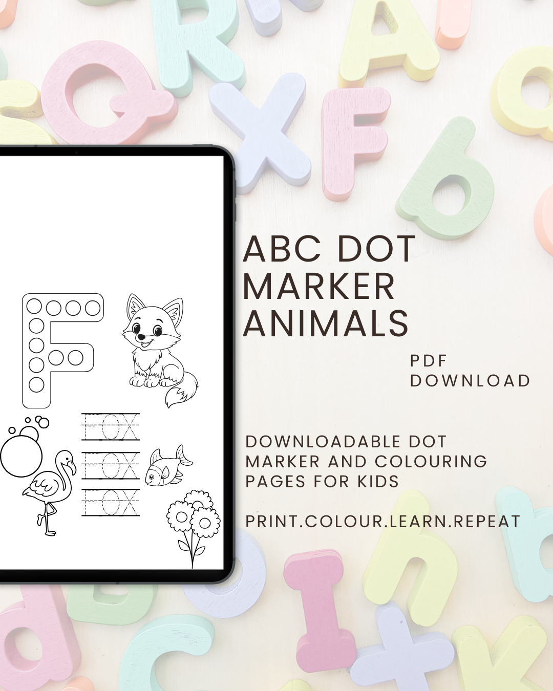 The ABC Dot Marker Animals Activity Book: Connect, Colour & Trace For Kids Ages 2 to 5