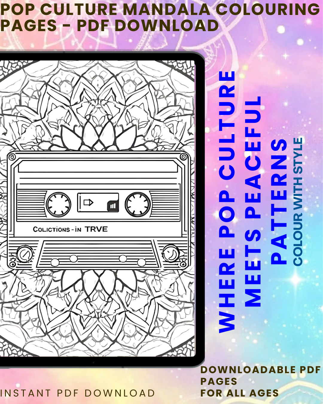 Pop Culture Mandala Colouring Book