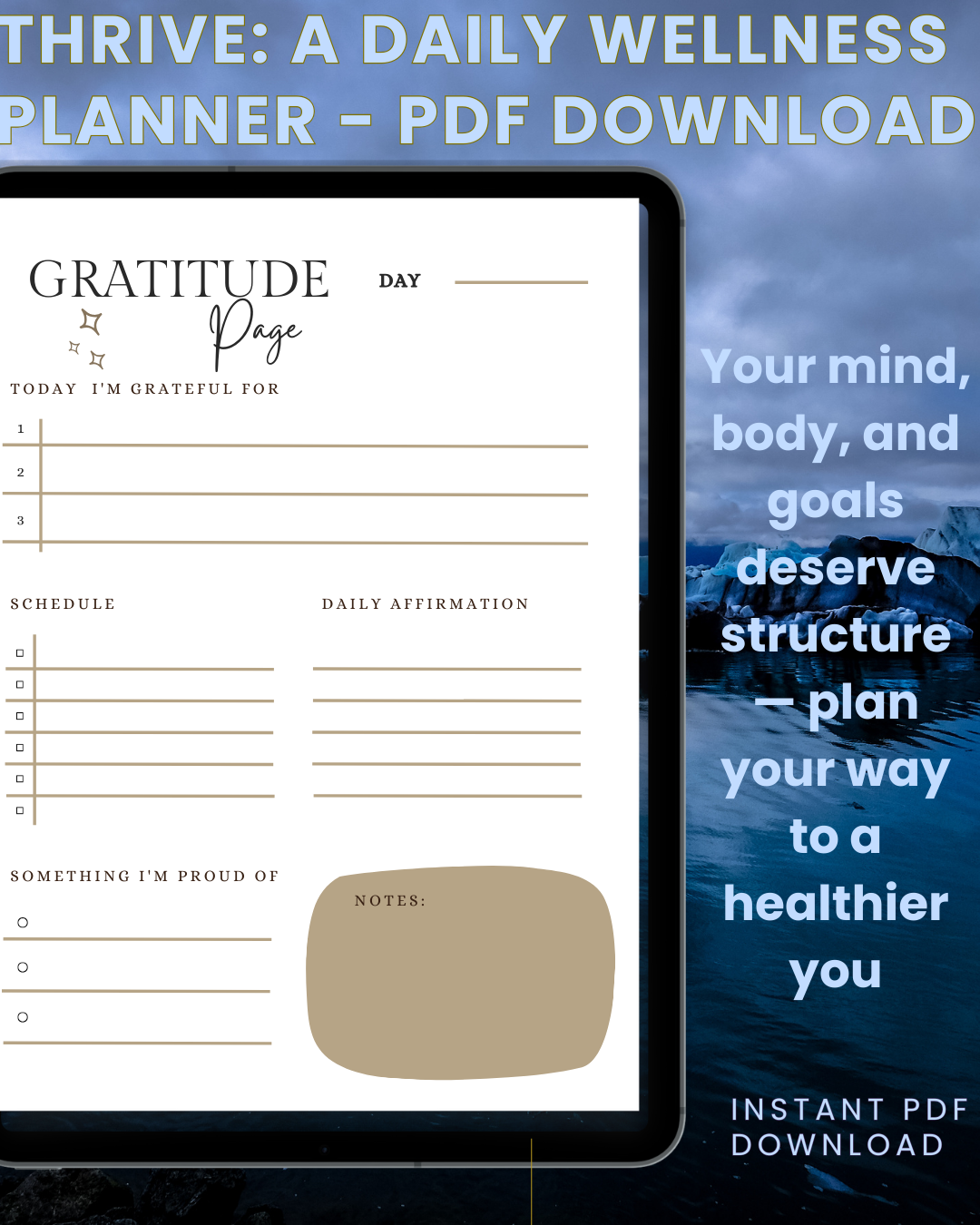 Thrive: A Daily Wellness Planner