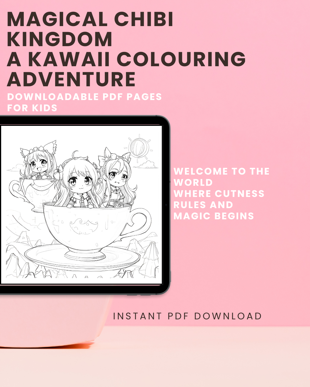 Magical Chibi Kingdom: A Kawaii Colouring Adventure