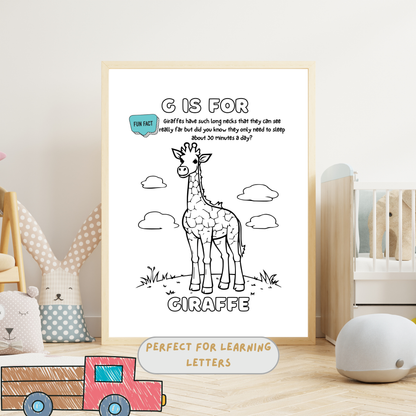 Awesome Animals ABC Colouring Book for Kids