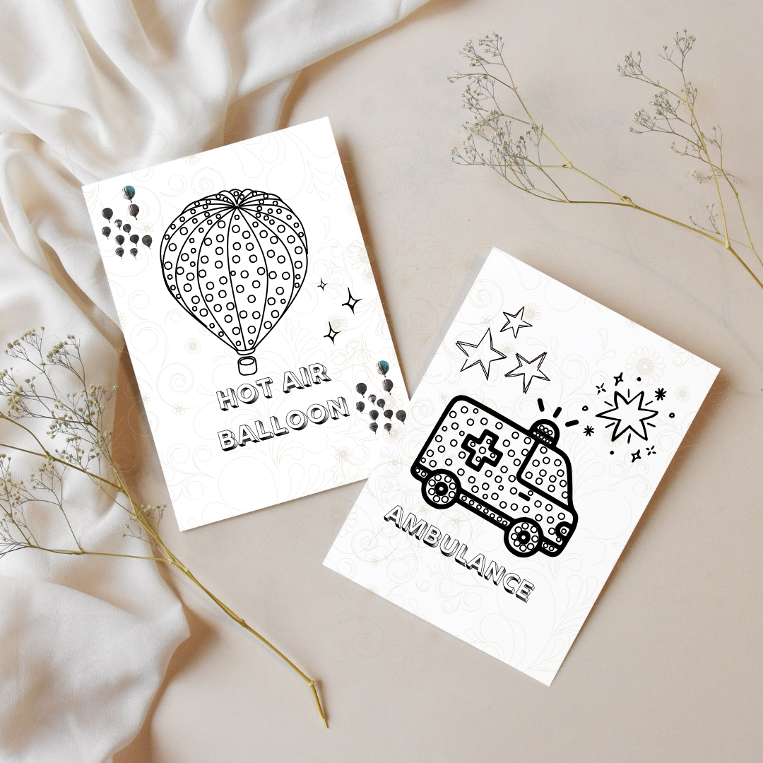 ABC Dot Marker Vehicles: Connect, Colour & Trace