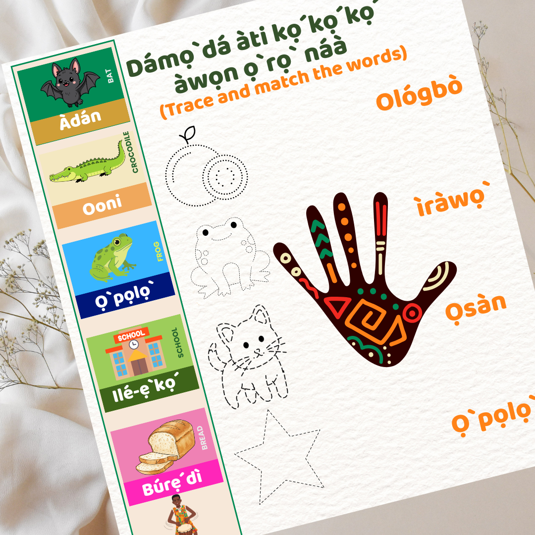 KÁ KỌ́ YORÙBÁ PẸ̀LÚ MI! | LET'S LEARN YORUBA WITH ME | FOR KIDS AGES 3 TO 5 | QR Code for sound and pronunciation included