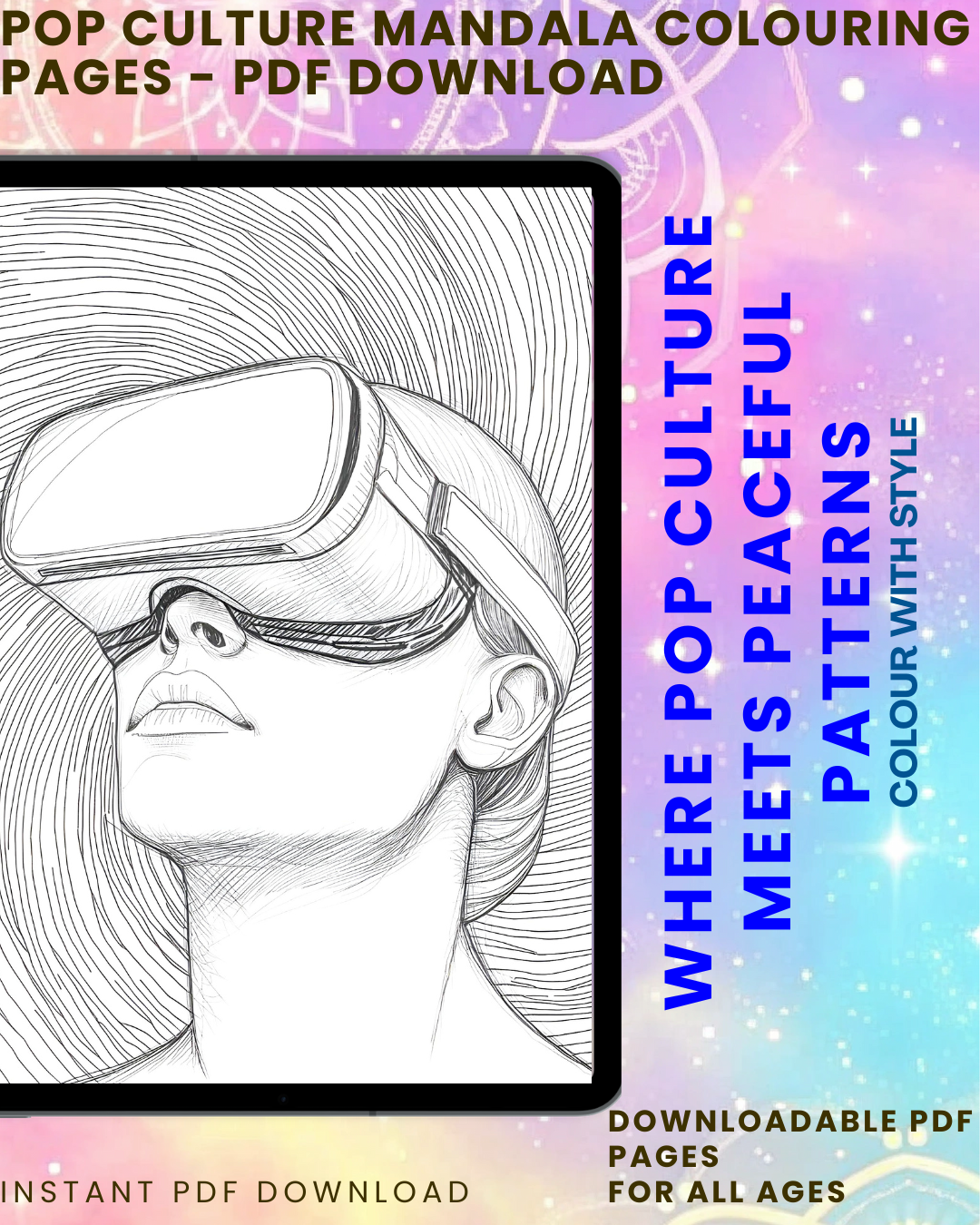 Pop Culture Mandala Colouring Book