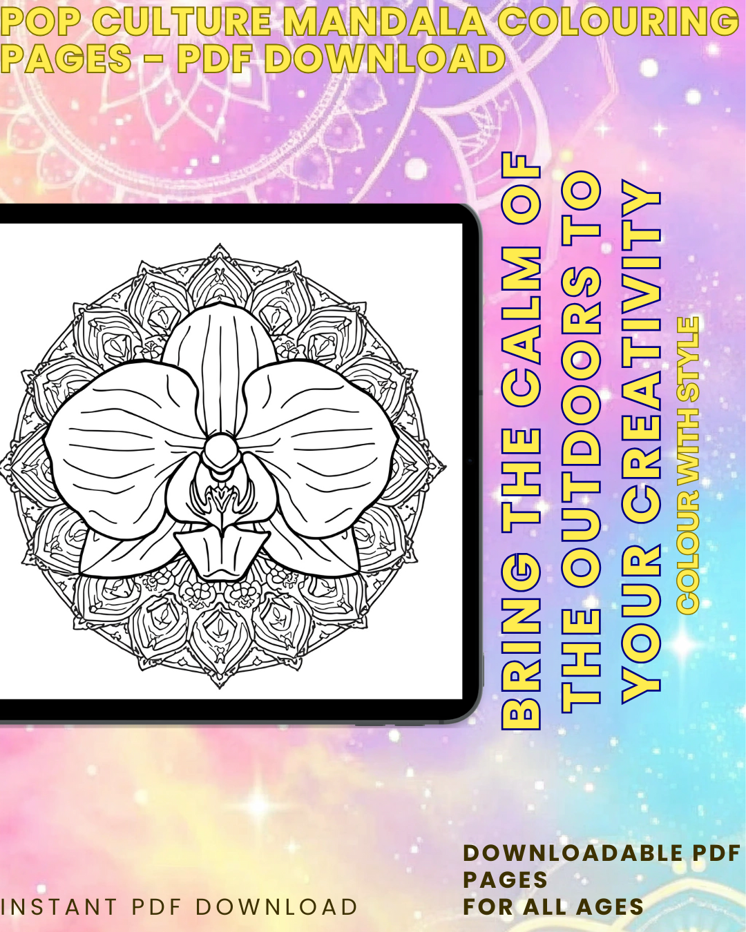Nature Mandala Colouring Book