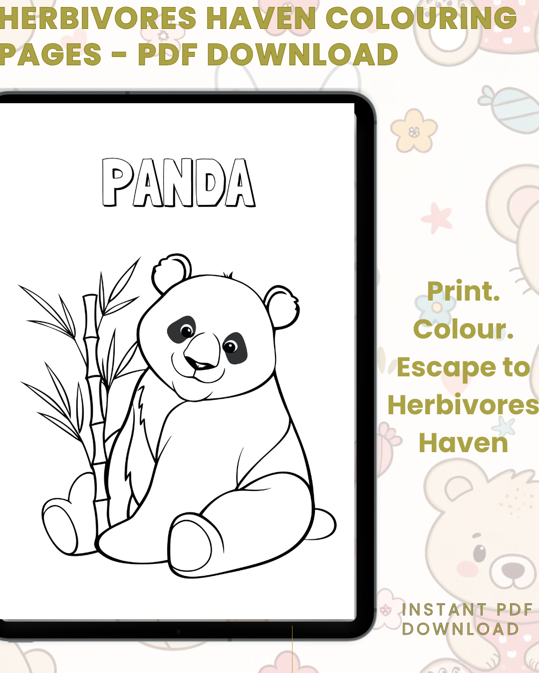 Herbivores Haven Colouring Book: A Plant-Eating Colouring Book