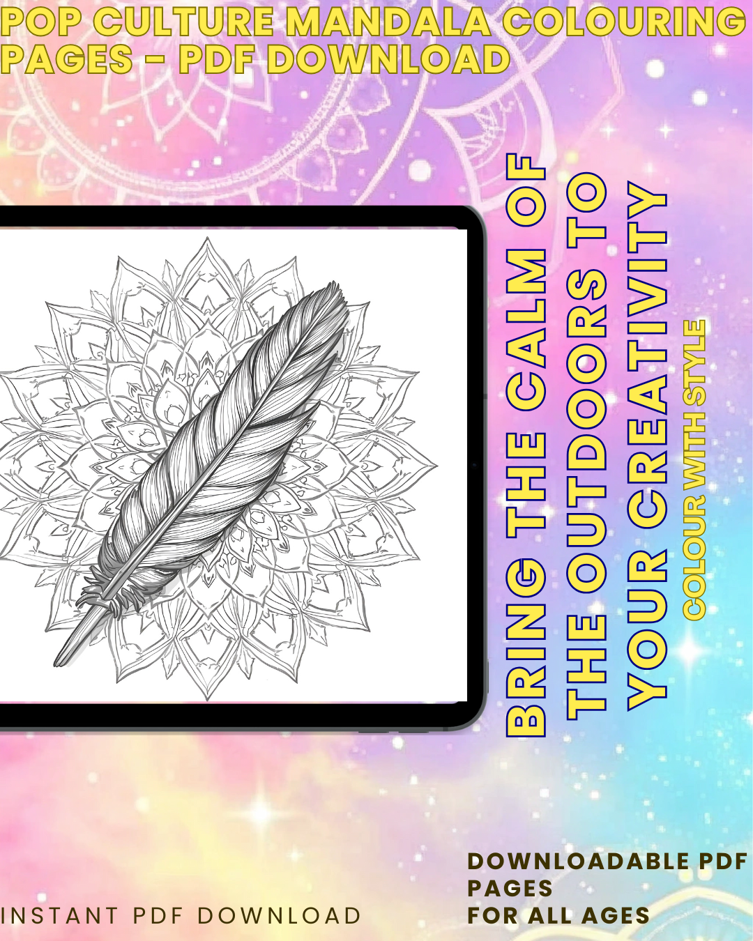 Nature Mandala Colouring Book
