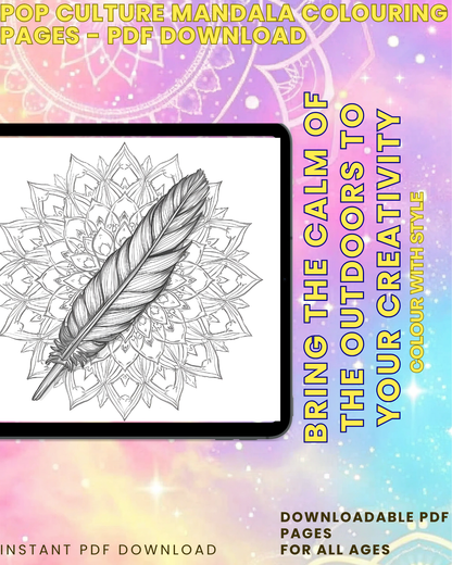 Nature Mandala Colouring Book