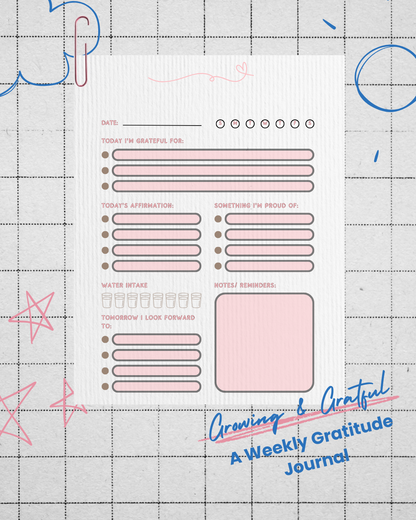 Grateful and Growing: A Gratitude Journal for Teens and Women