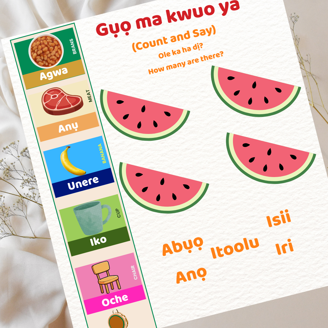 Bịa mụta Igbo soro m | Come Learn Igbo with me | For Kids Ages 3 to 5 | QR code include for sound and pronunciation